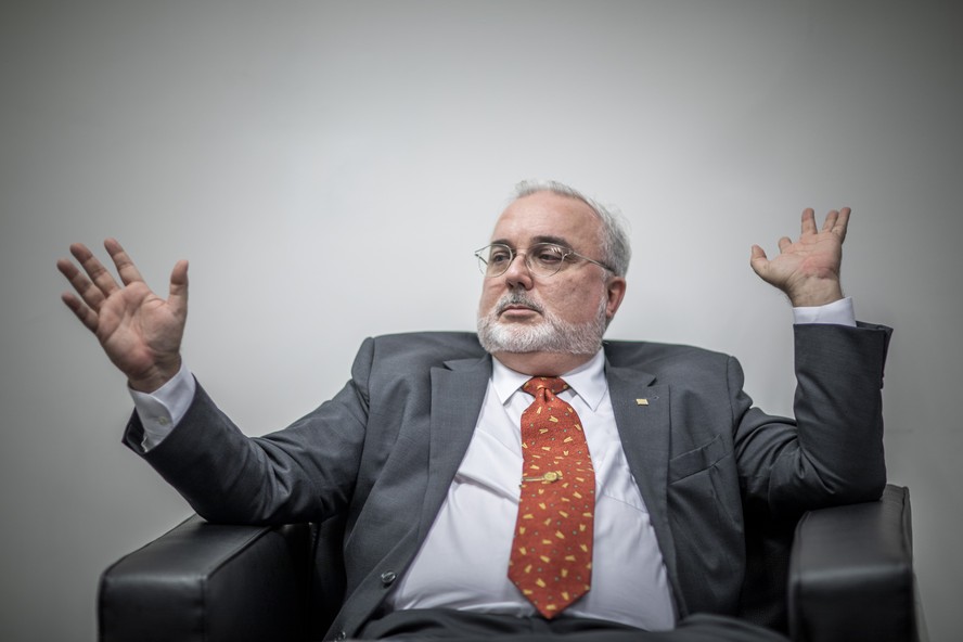 O presidente da Petrobras, Jean Paul Prates, em entrevista ao GLOBO na sede da estatal