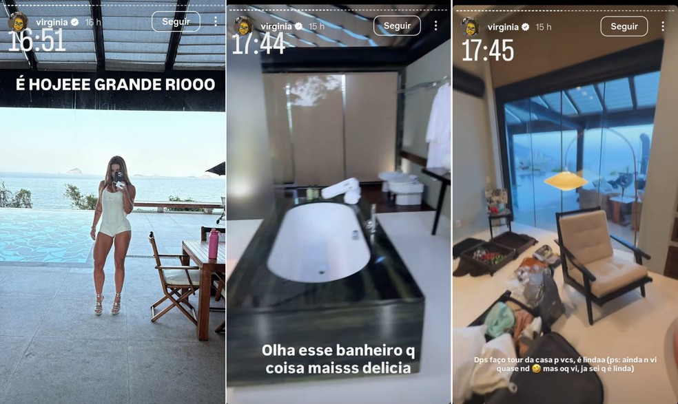 Mansão em que Viriginia se preparou para coroação tem piscina com vista para o mar — Foto: Reprodução/redes sociais