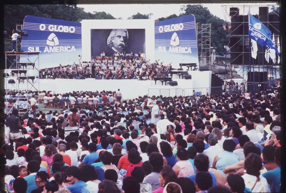 Em abril de 1986, Arthur Moreira Lima foi um dos solistas do concerto do Projeto Aquarius, que reuniu 100 mil pessoas na Quinta da Boa Vista, com regncia de Isaac Karabtchevsky  Foto: Ricardo Leoni
