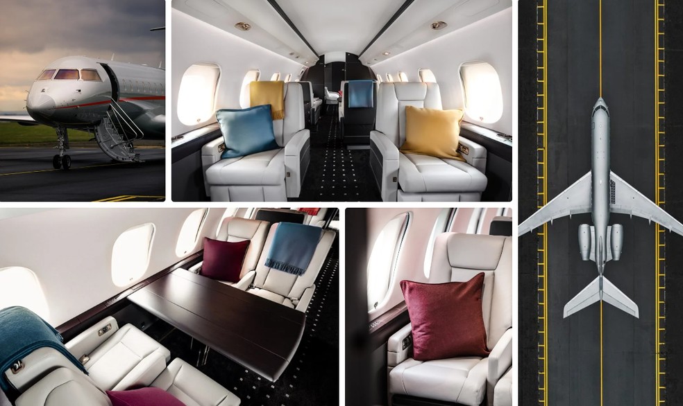 Avião Bombardier Global Express 6000 — Foto: Vistajet