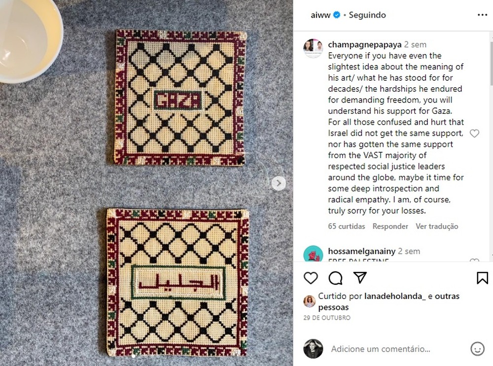 Ai WeiWei tem 3 exposições canceladas após post sobre conflito no ...