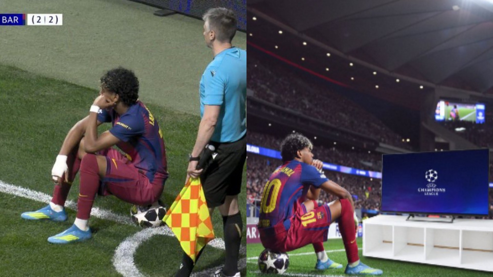 Após eliminação do Barcelona na Champions, Lamine Yamal sofre com provocação na web; veja fotos