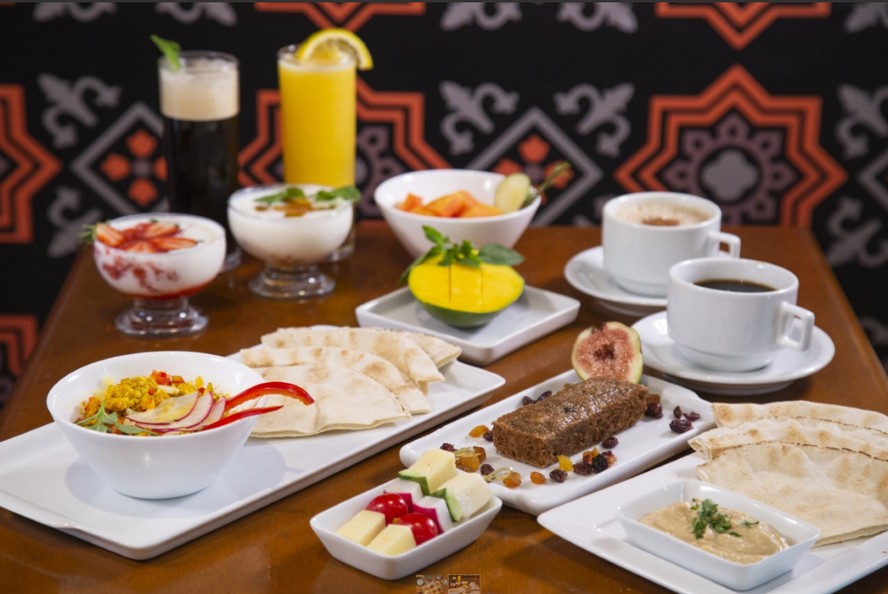 O restaurante Al Khayam oferece um café da manhã árabe