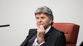 Luiz Fux terceiro a votar a favor: "Esses episódios contra a nossa democracia vão ser marcante dia após dia, todos os dias serão dias da lembrança de tudo que ocorreu. Não se pode de forma alguma dizer que não aconteceu nada. É impossível se afirmar isso" — Foto: Antonio Augusto / STF