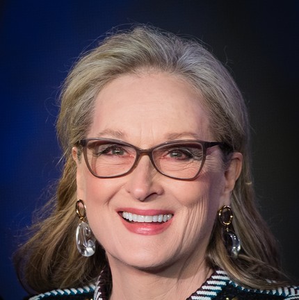 A atriz americana Meryl Streep, de 73 anos, já foi indicada mais de 20 vezes ao Oscar e não esconde os fios brancos. — Foto: Samir Hussein/Samir Hussein/WireImage