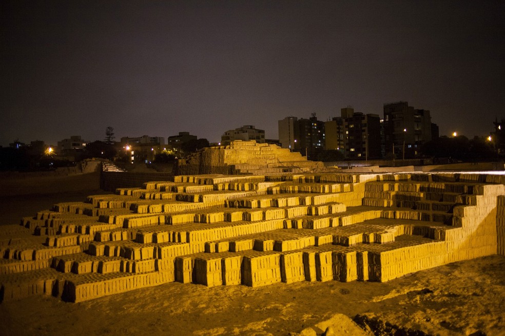 Huaca Pucllana, em Miraflores, em Lima — Foto: aniel Silva / PROMPERÚ