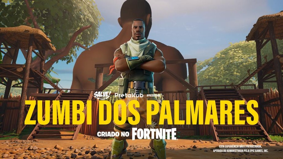 Fortnite ganha mapa que retrata o Quilombo dos Palmares e seu maior herói:  Zumbi