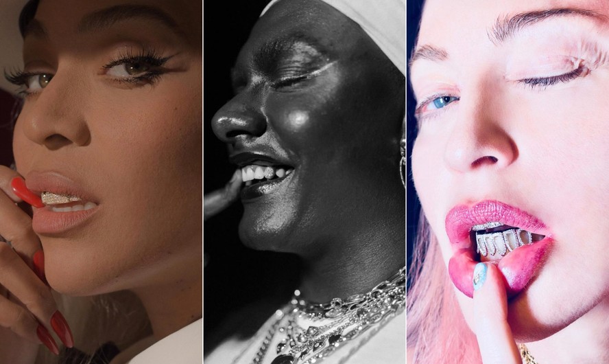 Grillz' e piercings dentais voltam à moda; veja famosos que