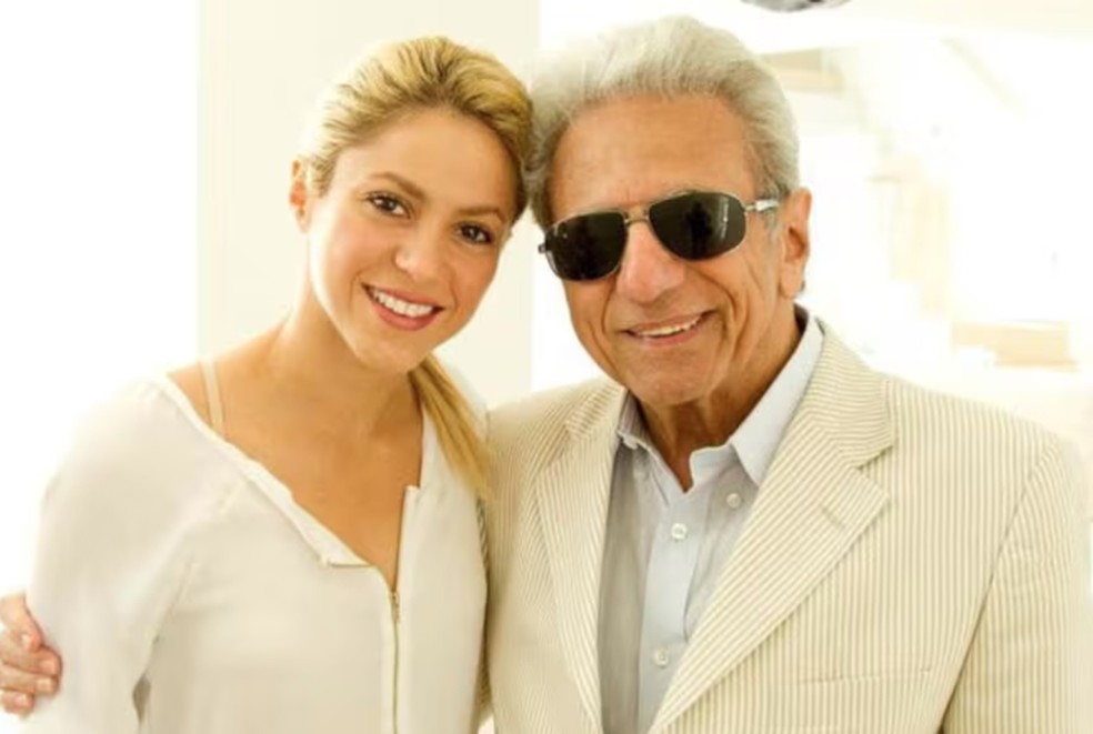 Shakira e o pai, o escritor e comerciante William Mebarak Chadid &mdash; Foto: Reprodu&ccedil;&atilde;o/Instagram
