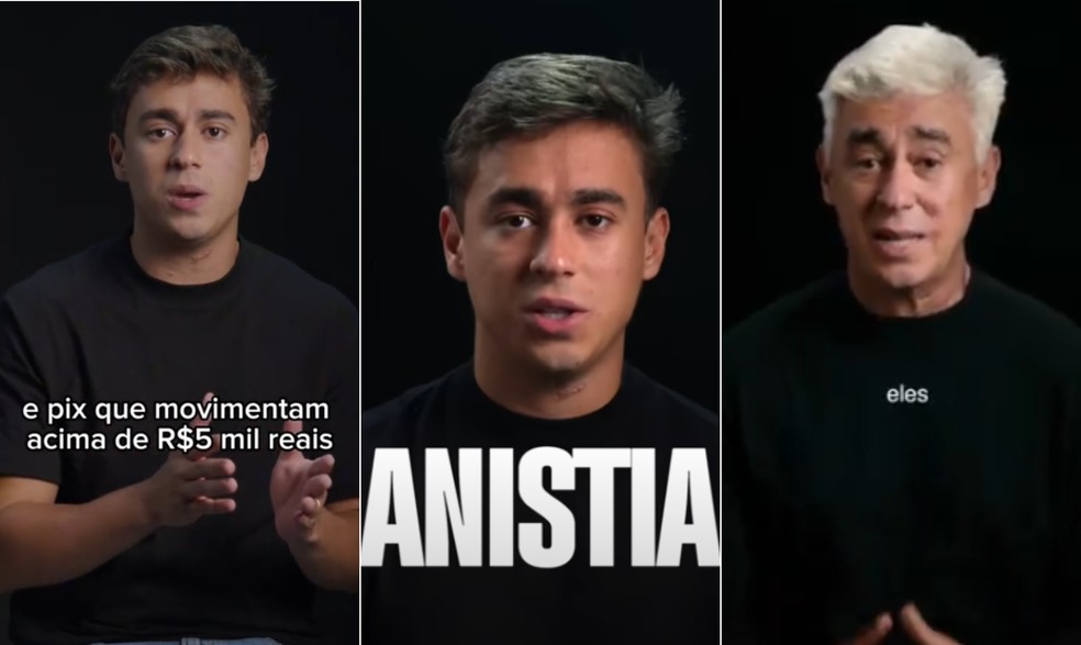 O formato adotado por Nikolas Ferreira em postagens &mdash; Foto: Reprodu&ccedil;&atilde;o