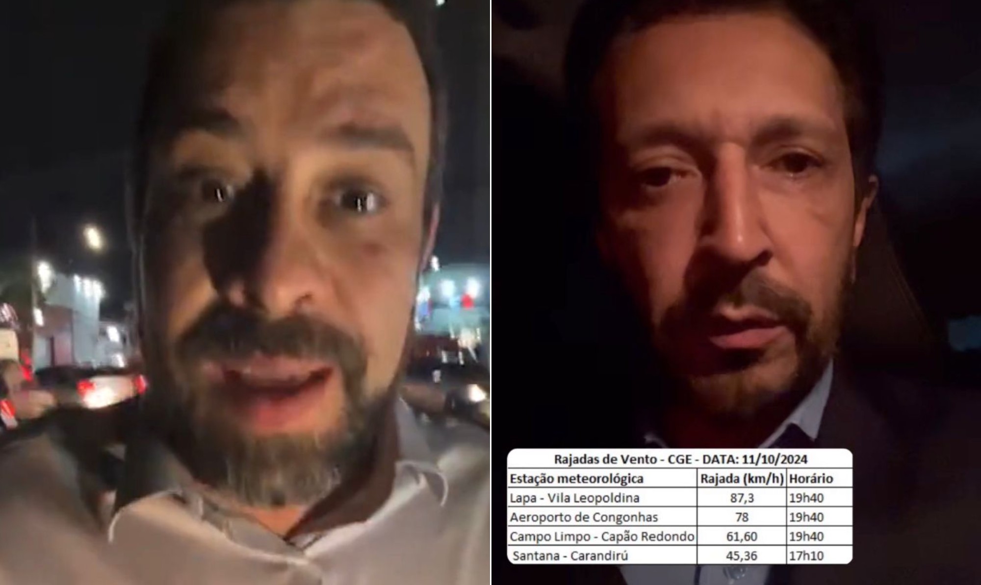 Boulos critica Nunes em live após tempestade causar queda de energia em SP