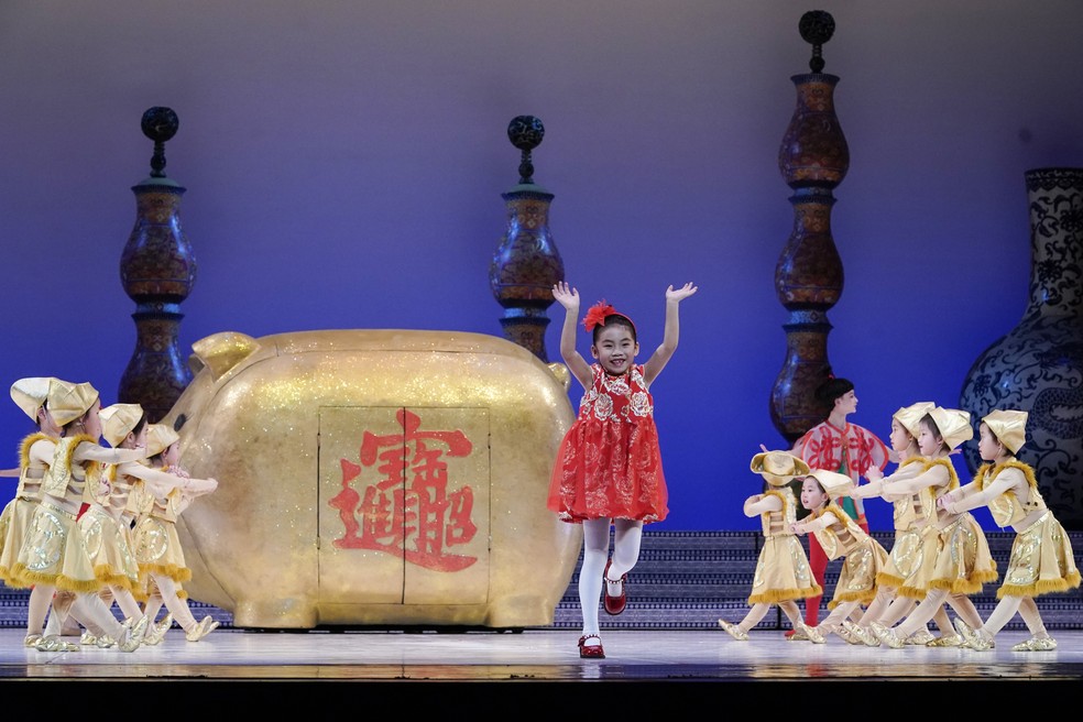 Balé Nacional da China apresenta uma versão de “O quebra-nozes”, de Tchaikovsky, na Cidade das Artes — Foto: Divulgação