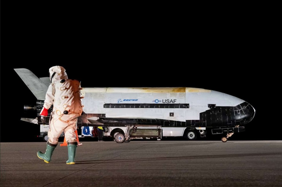 Avião espacial X-37B — Foto: US Space Force