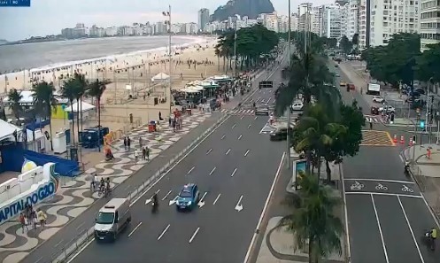 Trânsito na Avenida Atlântica é liberado nesta terça-feira