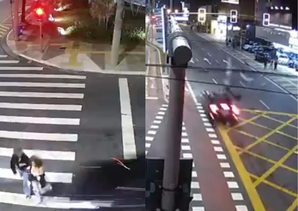 As jovens Isabela Priel Regis e Isabelli Helena de Lima Costa, de 18 anos, morreram após serem atropeladas na Grande São Paulo — Foto: Reprodução/g1