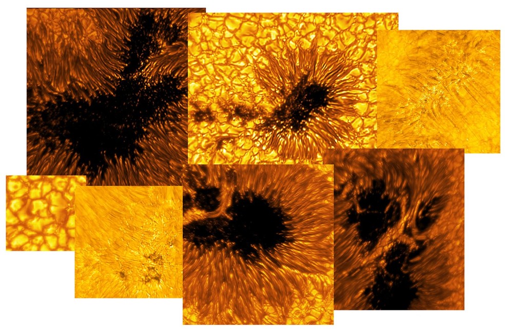 Imagem do telescópio Daniel K. Inouye mostra a superfície solar — Foto: Divulgação/NSF/AURA/NSO
