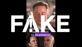 É #FAKE que o plantão da Globo anunciou que Elon Musk daria internet grátis para todos os brasileiros
