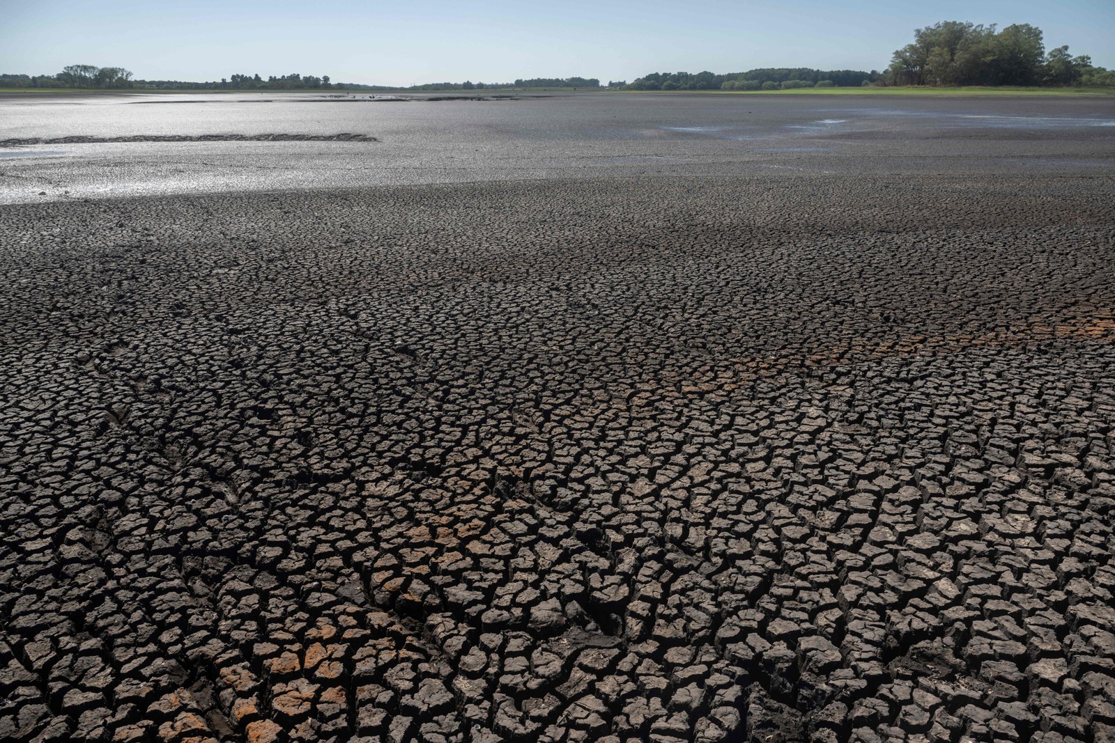 'Arroyo Canelón Grande' seco no Uruguai, em março de 2023 — Foto: PABLO PORCIUNCULA