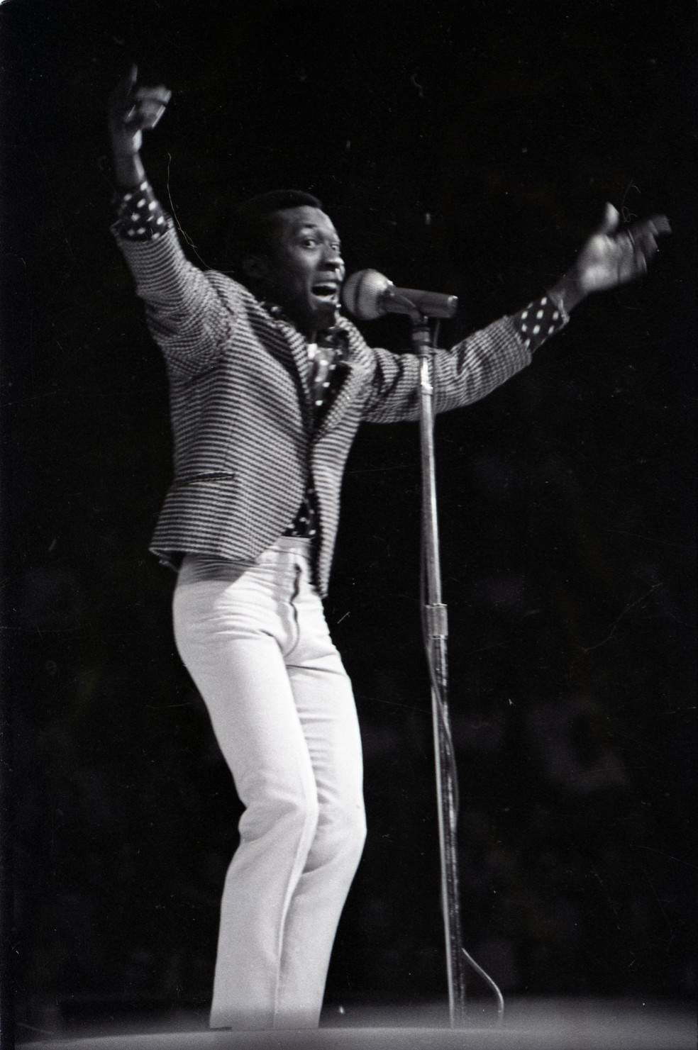 Jimmy Cliff no Maracanzinho, no Festival Internacional da Cano, em 1968  Foto: Agncia O Globo