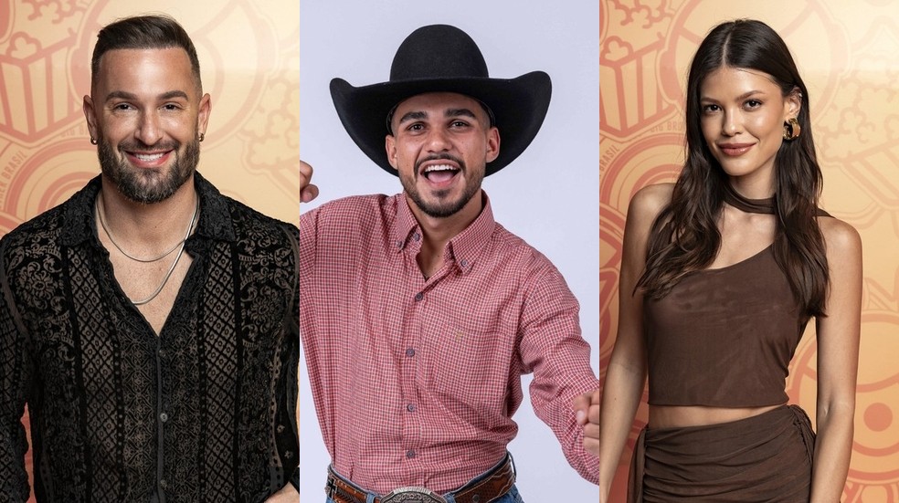 Enquete'BBB 25': Diego Hypolito, João Gabriel ou Vitória Strada? Quem sai neste paredão?