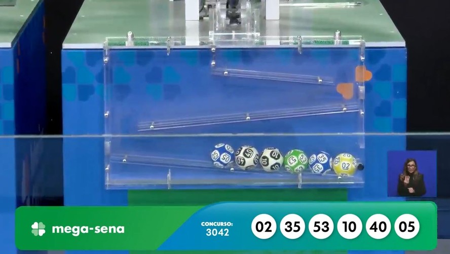 Sorteio do concurso 3.042 da Mega-Sena