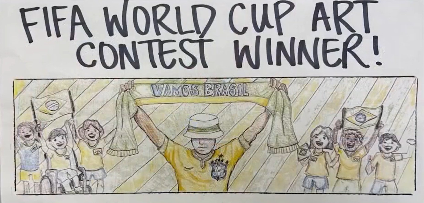 Arte de estudante brasileiro vence concurso da Fifa e vai decorar ônibus da seleção na Copa do Mundo