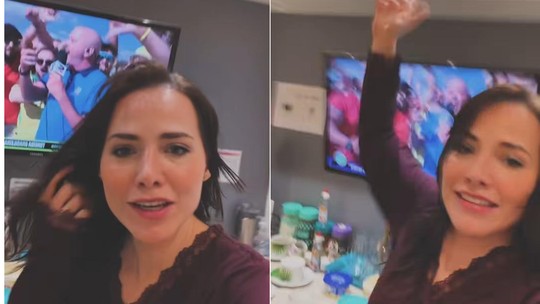 Leticia Colin corre para não perder jogo do Brasil após gravação de 'Quem ama cuida': 'Clima de Copa' Leticia Colin corre para não perder jogo do Brasil após gravação de 'Quem ama cuida': 'Clima de Copa'