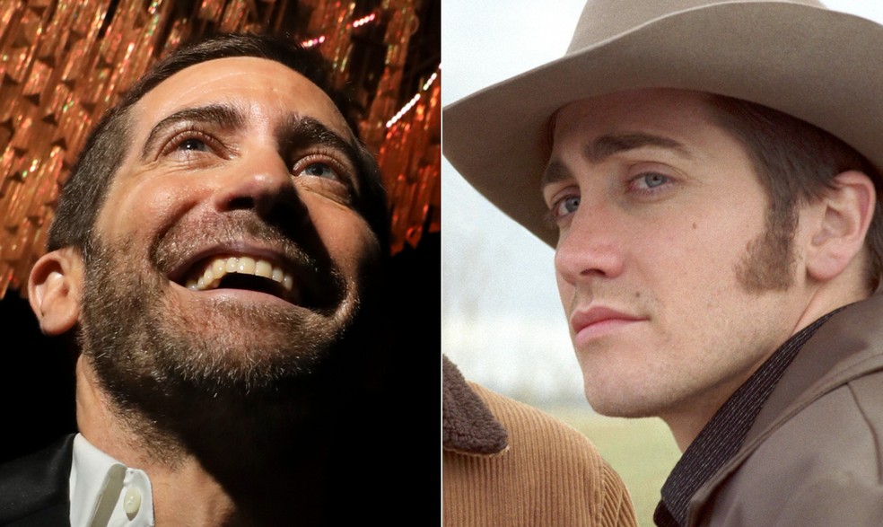 Jake Gyllenhaal no Globo de Ouro 2025, 20 anos após o trabalho em "O segredo de de Brokeback Mountain" — Foto: Sinna Nasseri/The New York Times