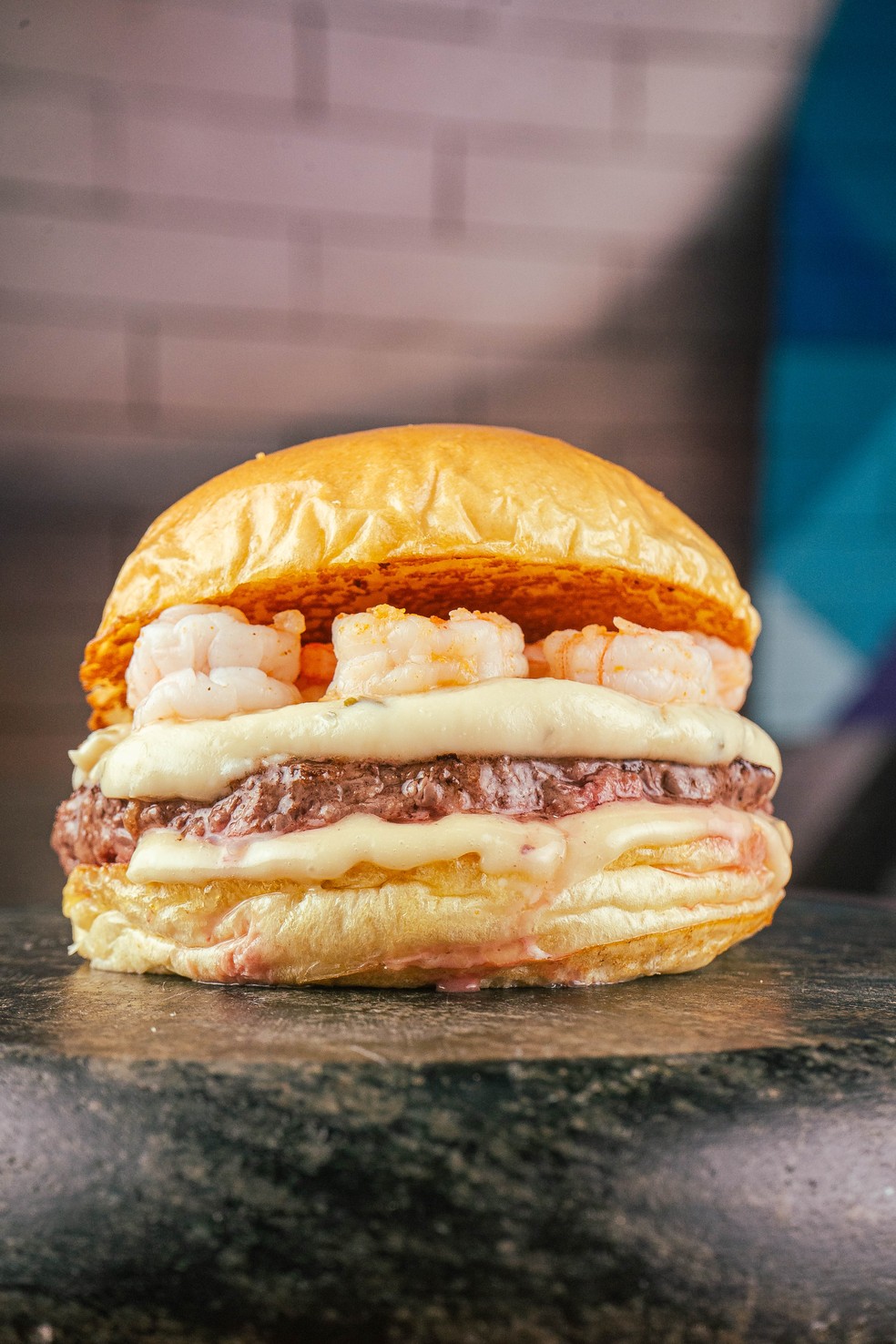 Camarão com alho poró da Usina Burger — Foto: Divulgação