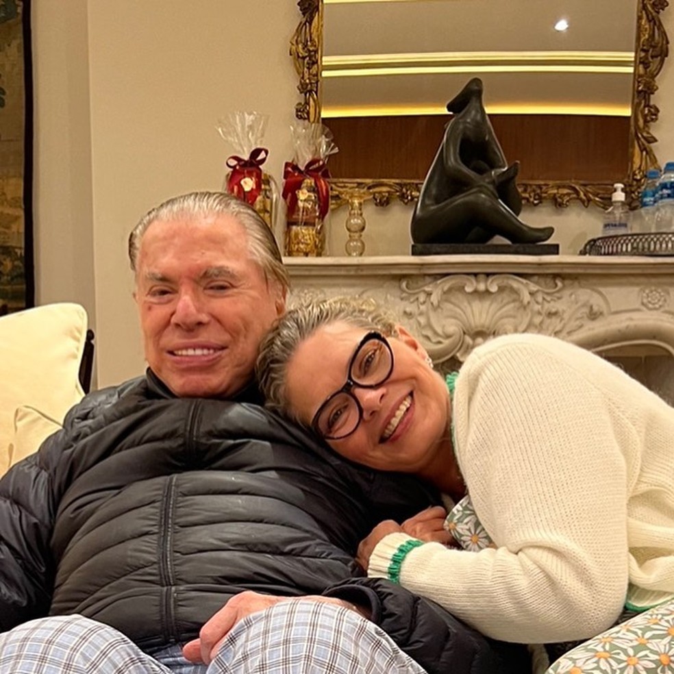Silvio Santos e a filha Cintia Abravanel  Foto: Reproduo/Instagram