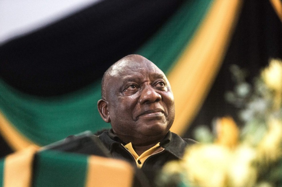 Presidente da África do Sul, Cyril Ramaphosa — Foto: RAJESH JANTILAL/AFP