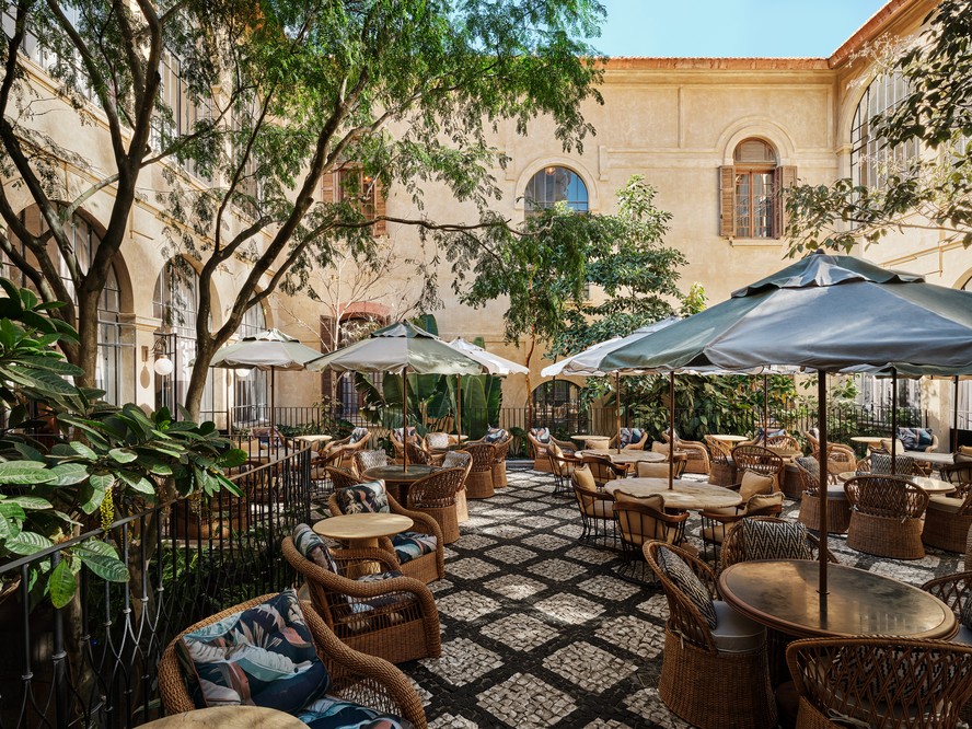 Courtyard. do Soho: para ser sócio, é preciso passar por seleção e ter atividade ligada à criatividade. Além de pagar anuidade de R$ 8,1 mil