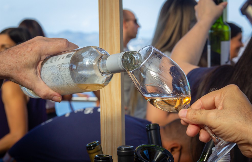A sexta edição do Vinho na Vila, de degustação de rótulos nacionais, foi realizado na Lagoa em julho  — Foto: Reprodução