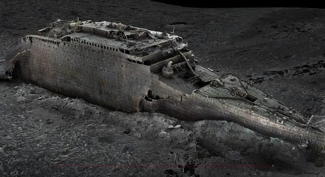 Empresa fez varredura digital do Titanic que pode esclarecer condições do naufrágio — Foto: Divulgação/ATLANTIC PRODUCTIONS/MAGELLAN
