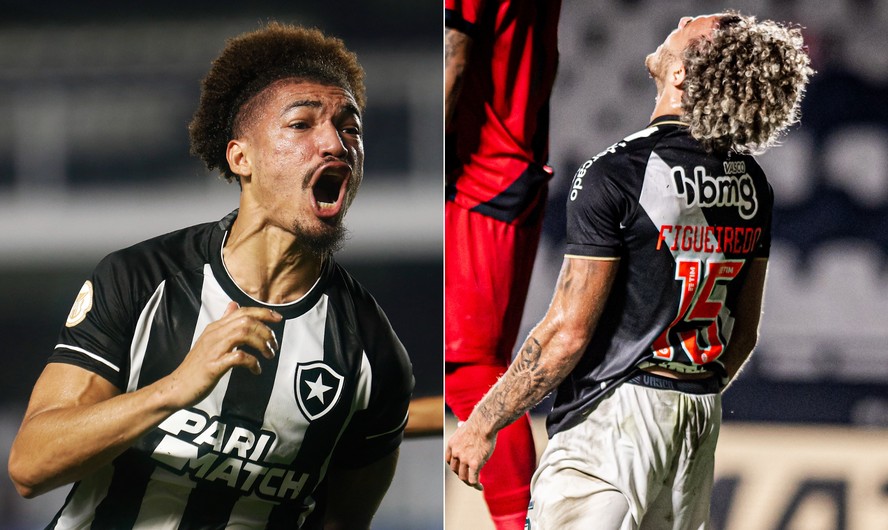 Botafogo e Vasco vivem situações opostas no Brasileirão