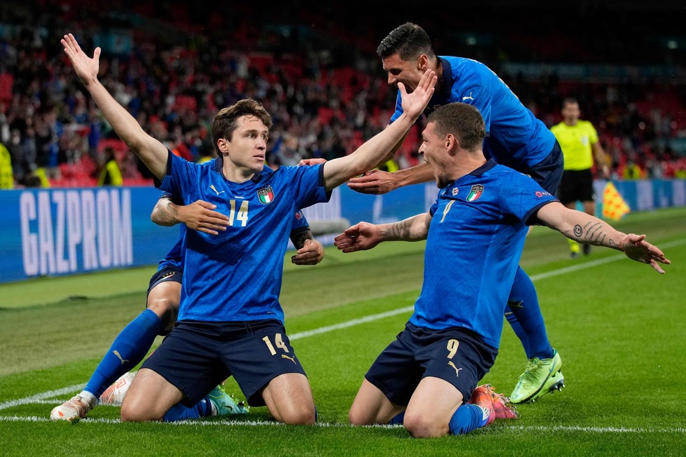 Itália conquistou a Euro em 2020, sob o comando de Mancini — Foto: Frank Augstein / POOL / AFP