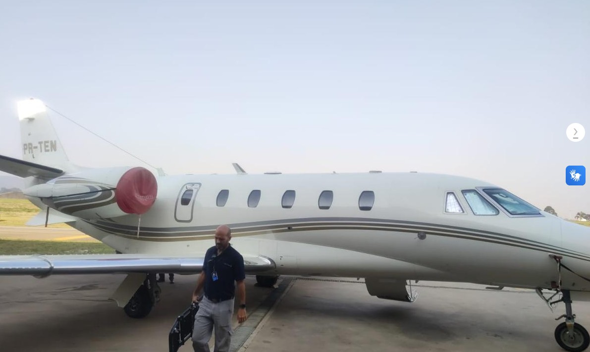 Aeronave apreendida durante Operação Integration — Foto: Divulgação SSP-SP