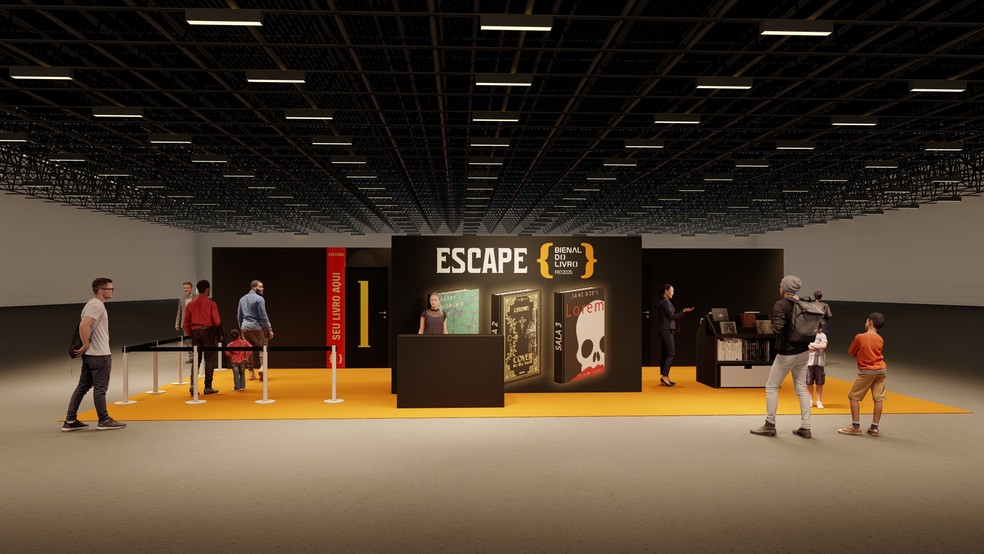 Escape. Espaço onde público será convidado a desvendar enigmas em quatro cenários inspirados em suspenses literários de sucesso — Foto: Divulgação