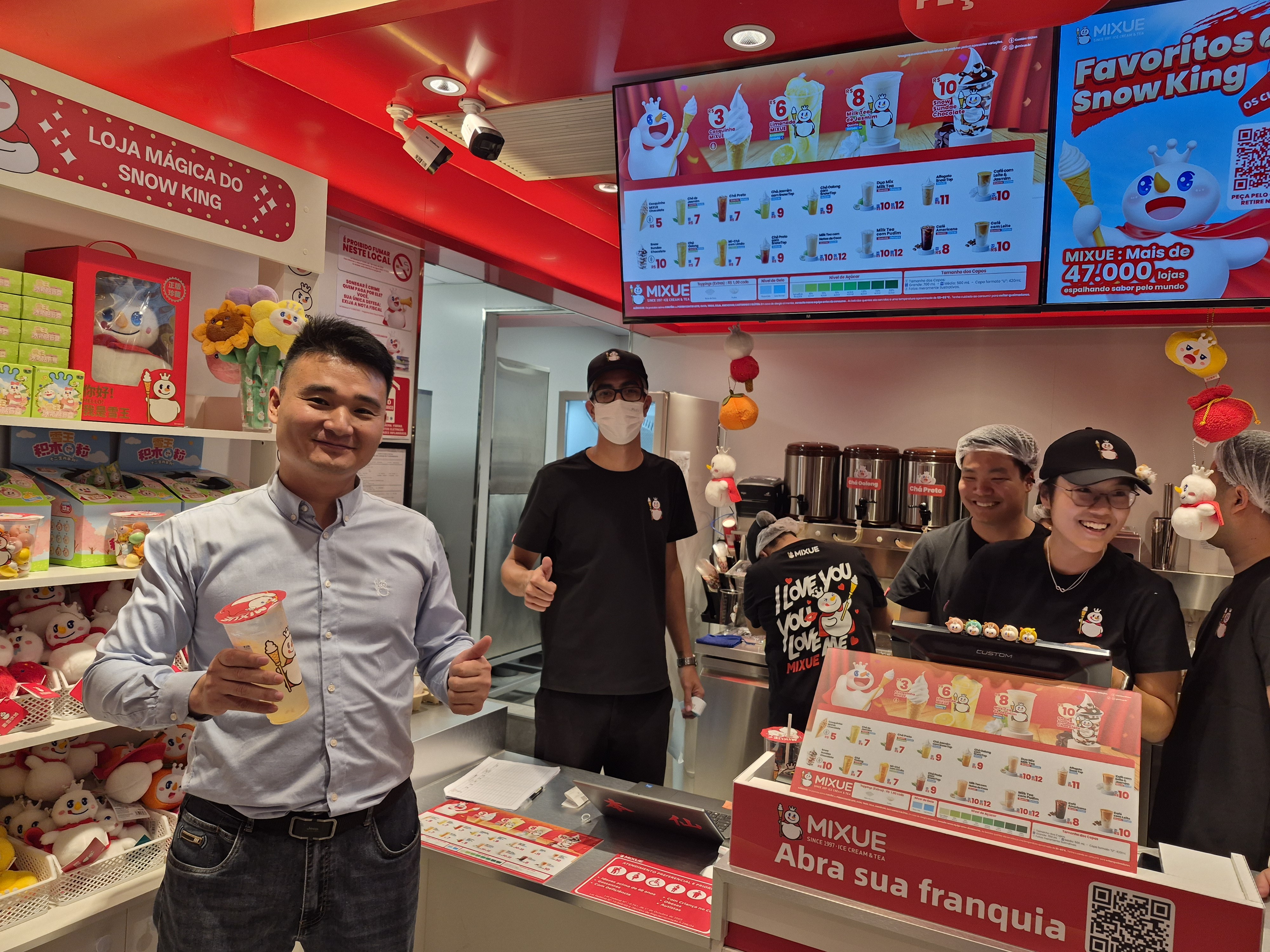 Mixue, rede de chás e sorvetes, abre unidade no Brasil e terá primeira fábrica fora da China