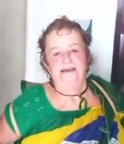 Fátima Mendonça - senhora de 67 anos que gravou vídeo ameaçando Alexandre de Moraes — Foto: Reprodução