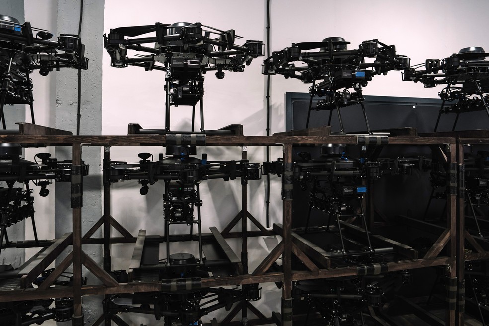 Drones ucranianos — Foto: Andrew Kravchenko/Bloomberg