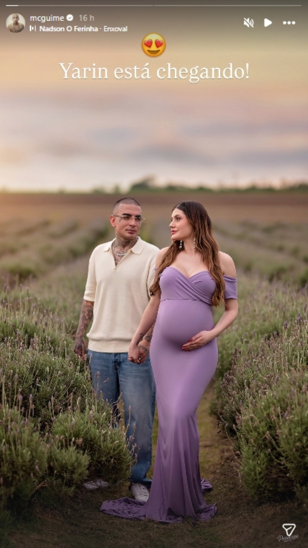 MC Guim&ecirc; compartilhou ensaio da noiva gr&aacute;vida e revelou expectativa pela chegada de Yarin &mdash; Foto: Reprodu&ccedil;&atilde;o Instagram