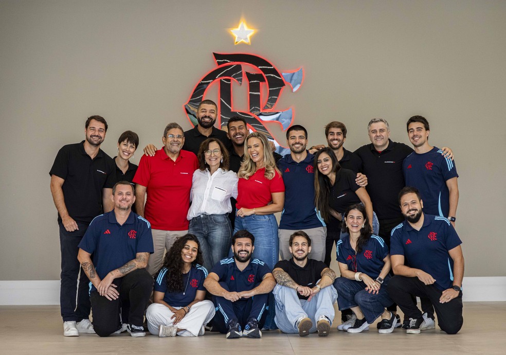 Equipe da TV do Flamengo — Foto: hermes de paula/flamengo