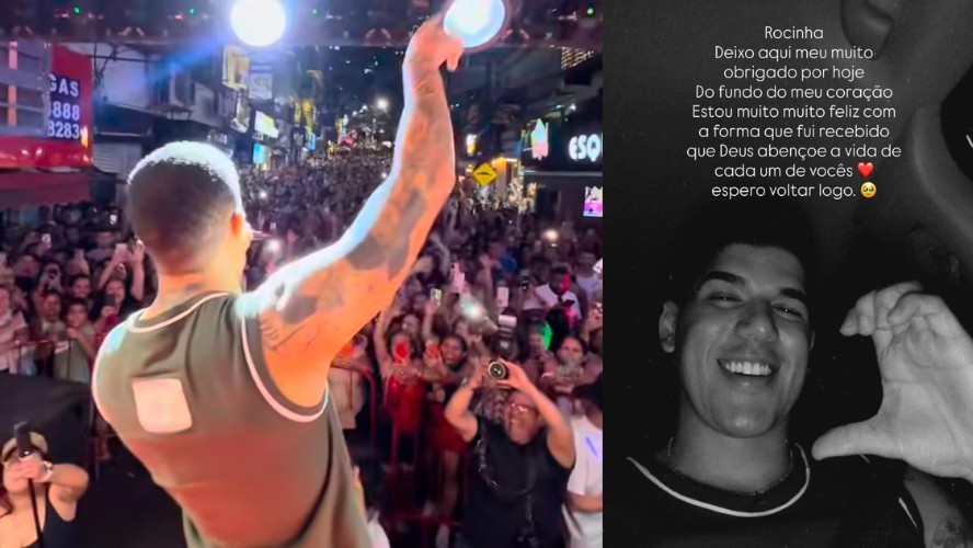 Zé Vaqueiro surpreende moradores da Rocinha com show gratuito no Rio