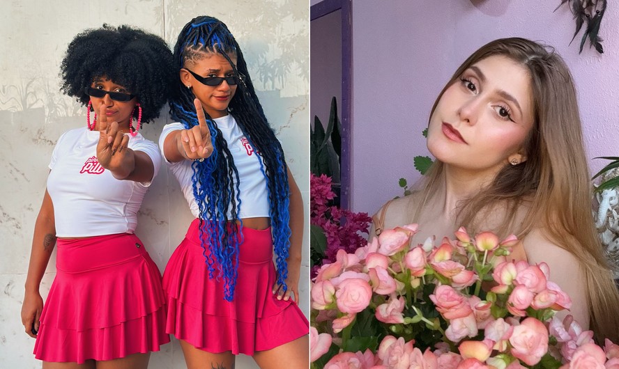 O projeto Pink Pill propõe ver a vida por meio de uma narrativa de poder feminino. À esquerda, Cah Fernandes; no centro, Hyla Fernandes; à direita, Brenda Reyes