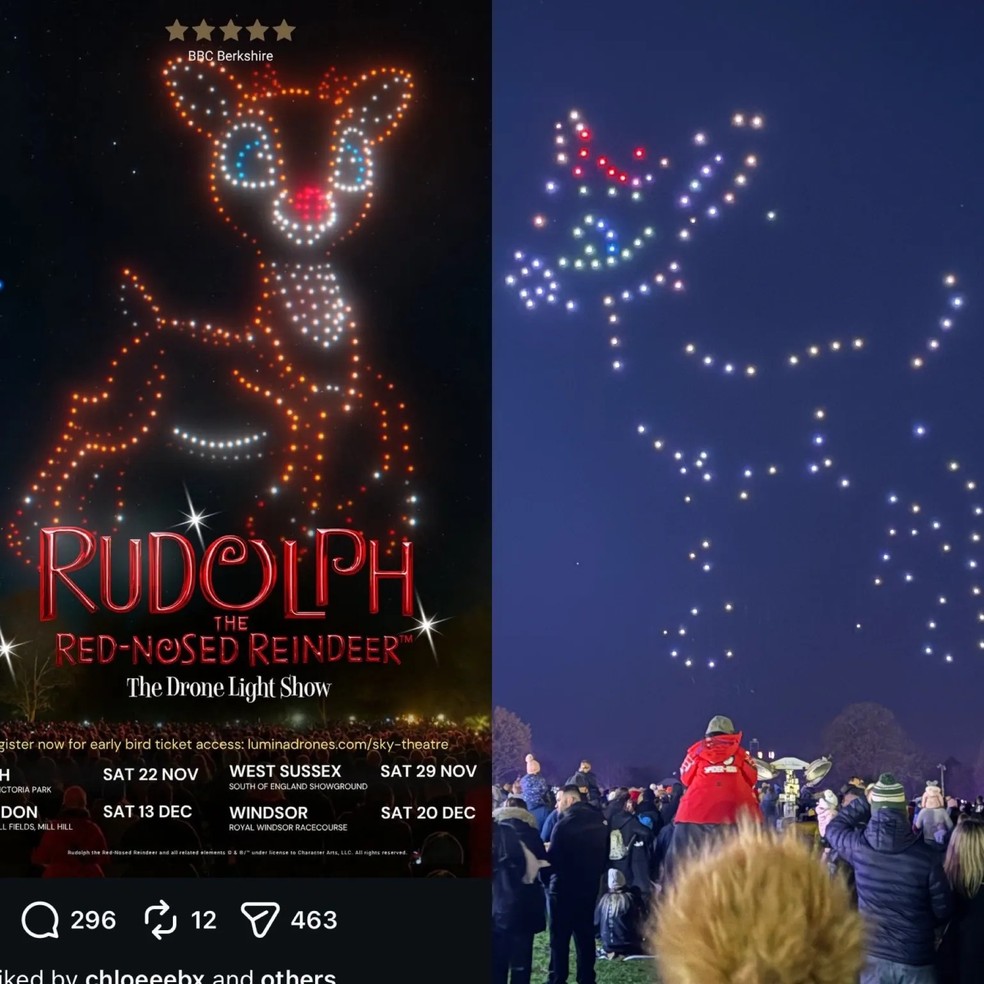 Expectations versus reality of a Christmas scene in West Sussex – Image: Reproduction/Social Media