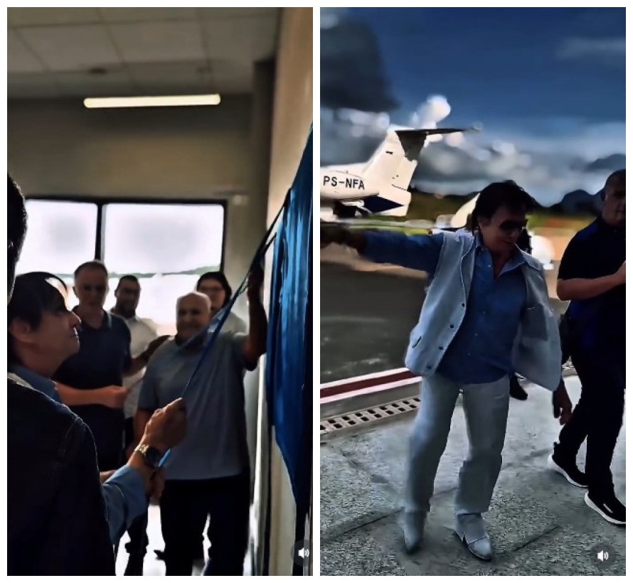 Roberto Carlos inaugura terminal de aeroporto com nome de seu pai na sua cidade natal, no dia de seu aniversário