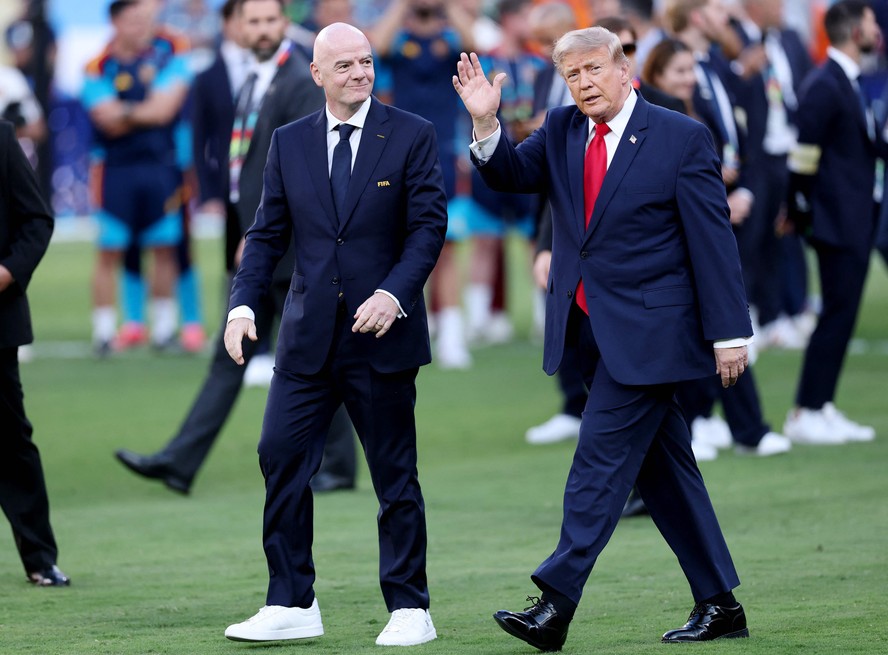 Donald Trump, presidente dos Estados Unidos, na final da Copa do Mundo