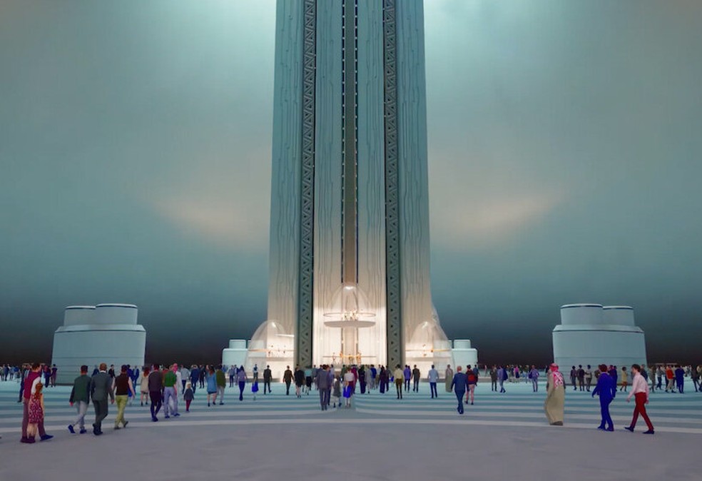 Arábia Saudita projeta maior arranha-céu do mundo em forma de cubo — Foto: newmurabba