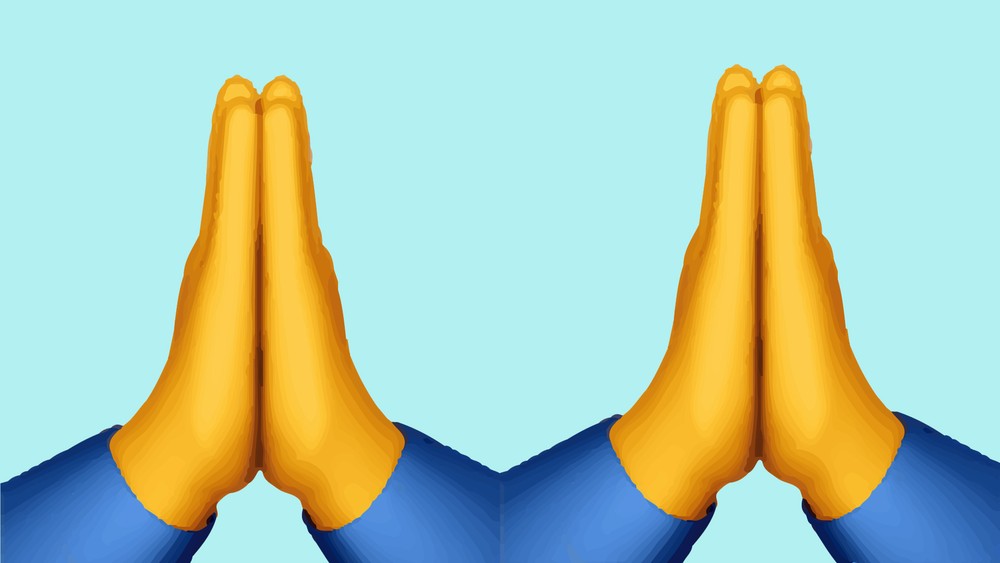 Emoji de mãos rezando — Foto: Reprodução